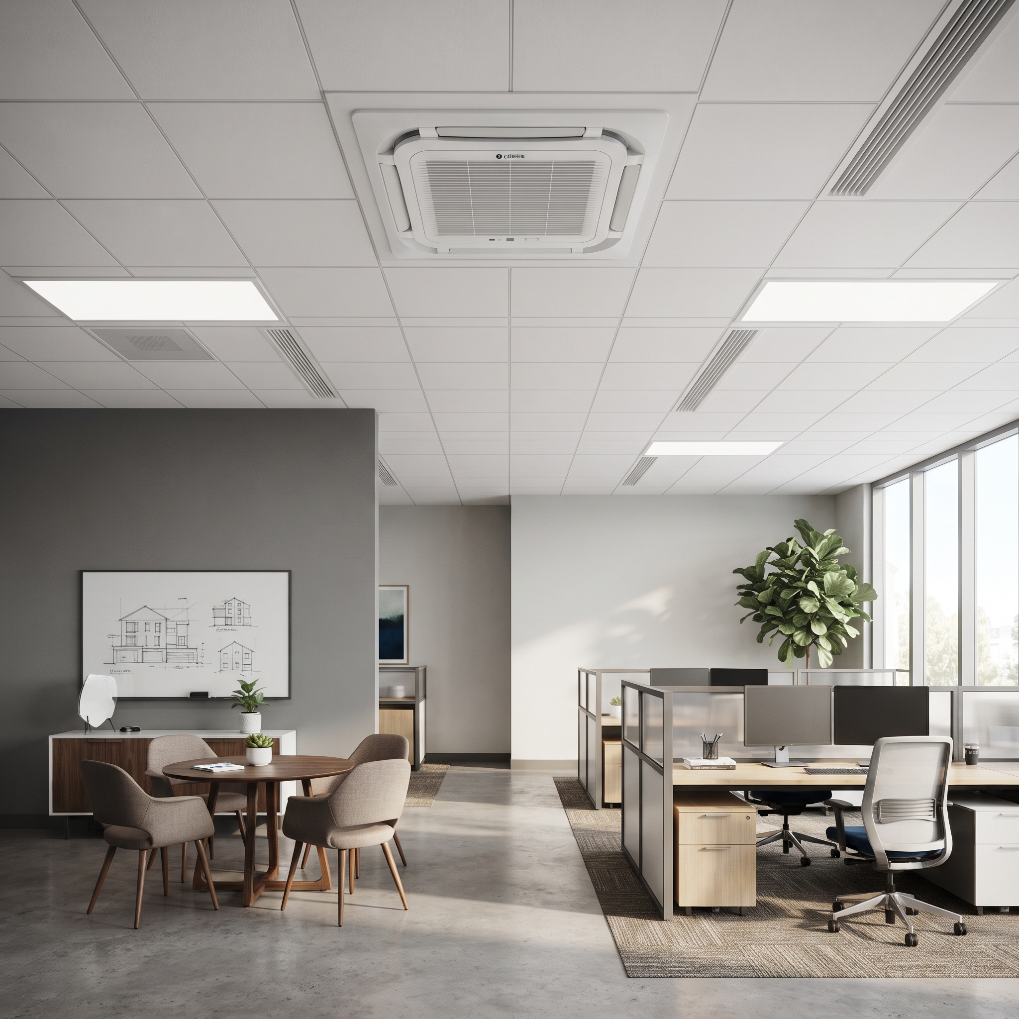 AC GREE Cassette Inverter R32 Roundflow GULD Dsitributor GREE indonesia Permata Teknik - Kantor Pemasaran GREE